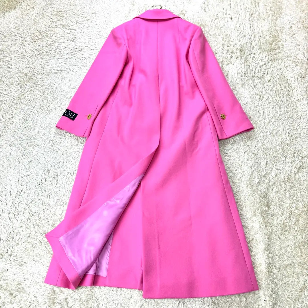 Superb condition ✨PATOU Wool Maxi Pocket Coat Cashmere Blend Darjeeling Pink