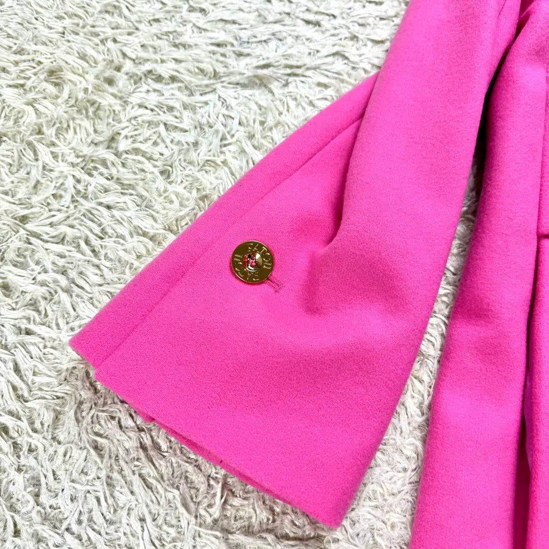 Superb condition ✨PATOU Wool Maxi Pocket Coat Cashmere Blend Darjeeling Pink