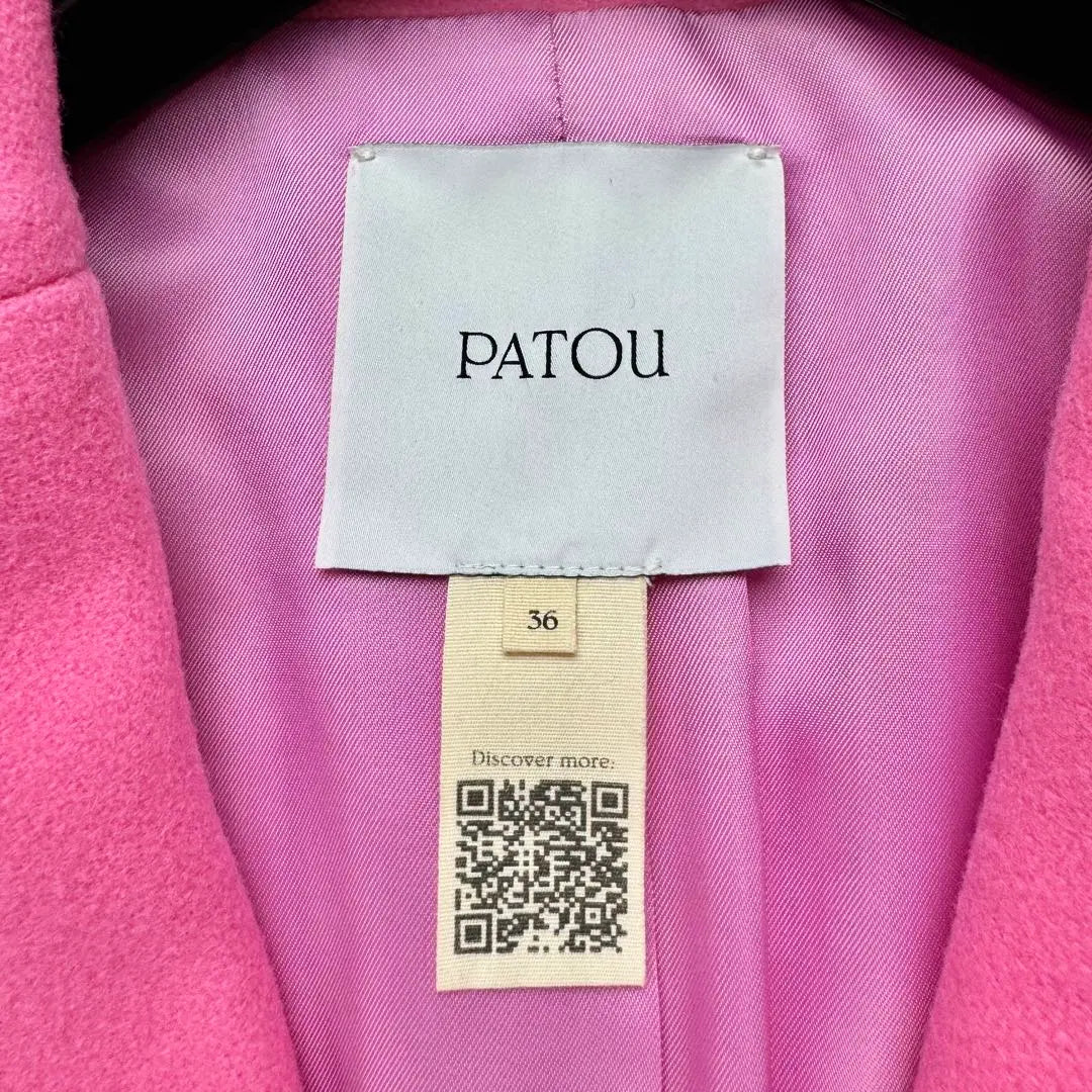 Superb condition ✨PATOU Wool Maxi Pocket Coat Cashmere Blend Darjeeling Pink