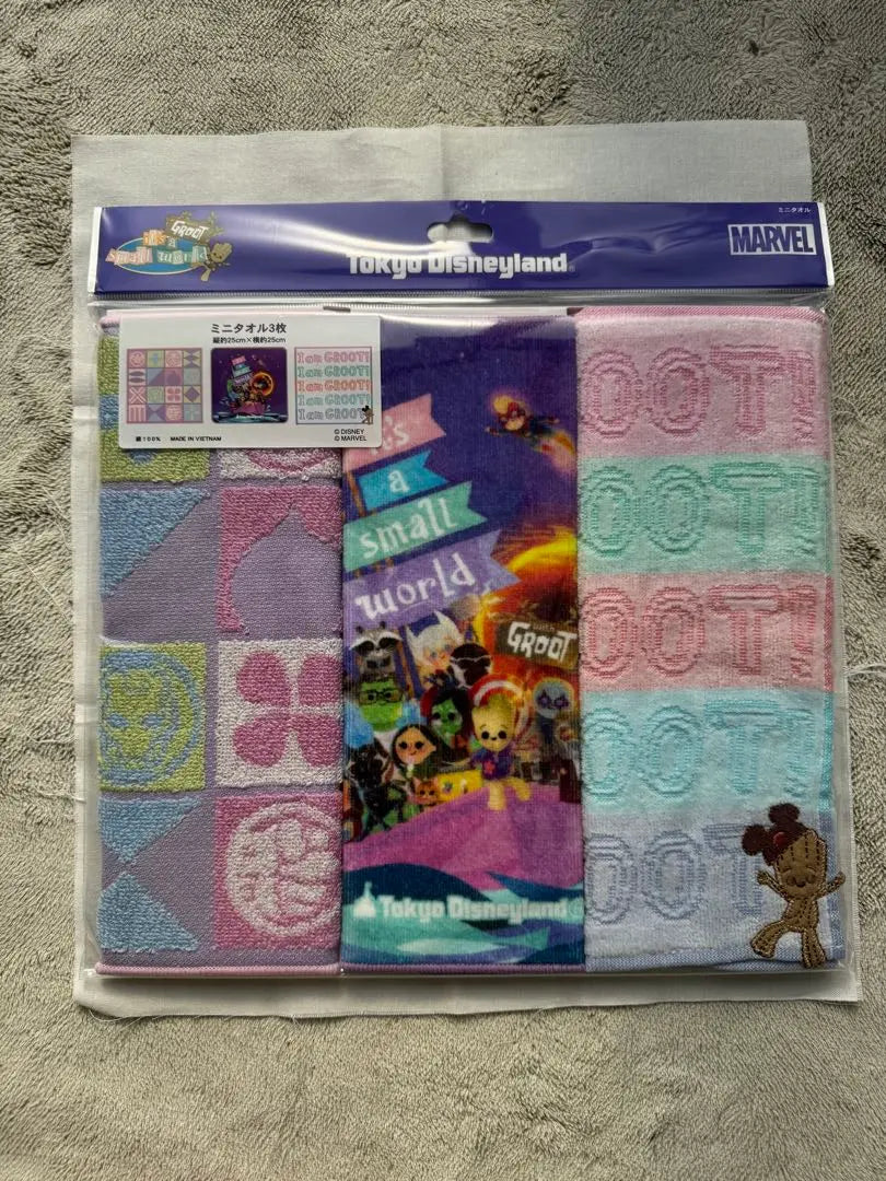 Tokyo Disneyland It's a Small World x Groot Mini Towel Set