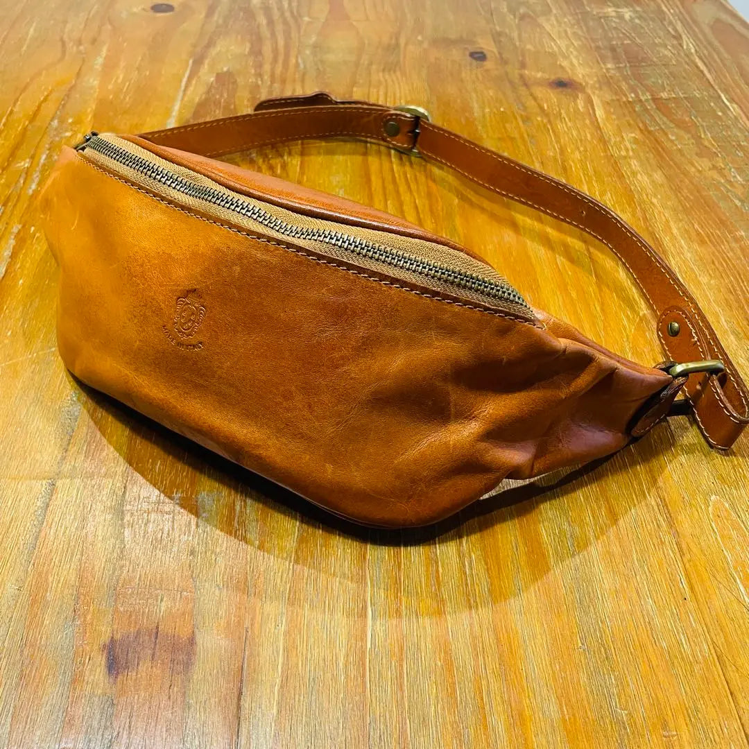 i medici body bag waist bag all leather brown