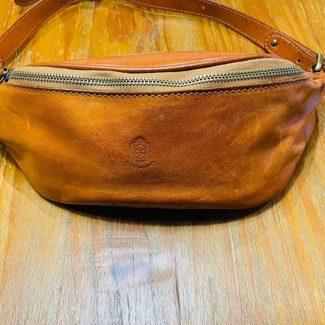 i medici body bag waist bag all leather brown