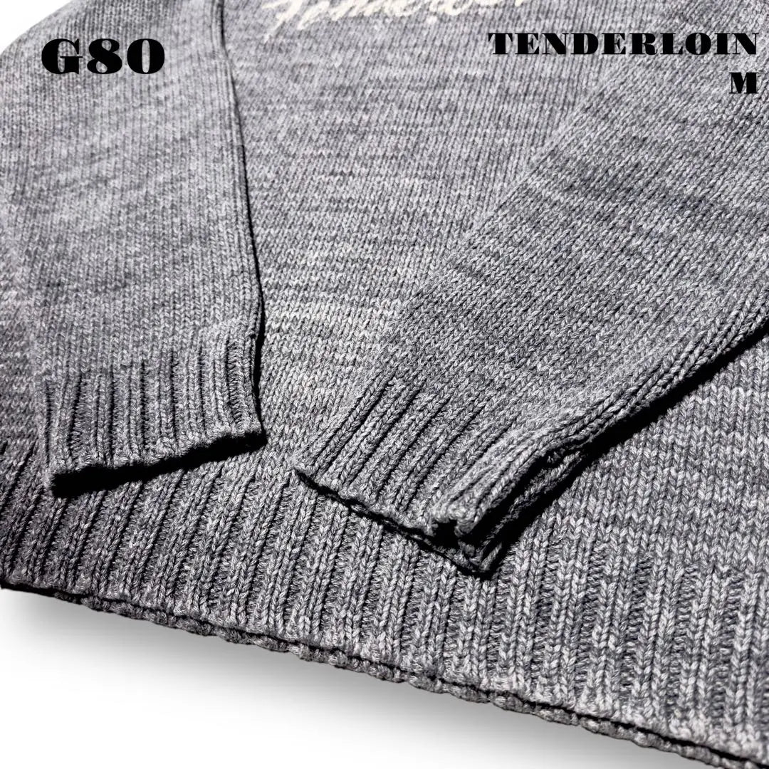 ★Limited listing★ TENDERLOIN V-neck cotton knit gray M