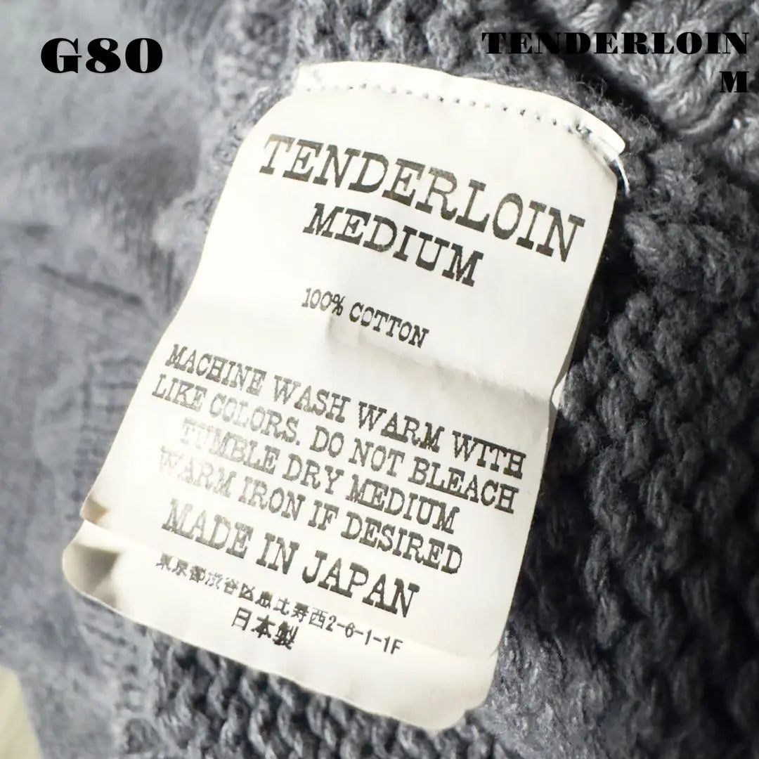 ★Limited listing★ TENDERLOIN V-neck cotton knit gray M