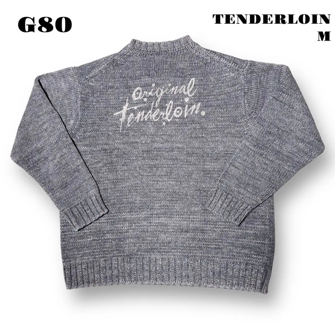 ★Limited listing★ TENDERLOIN V-neck cotton knit gray M