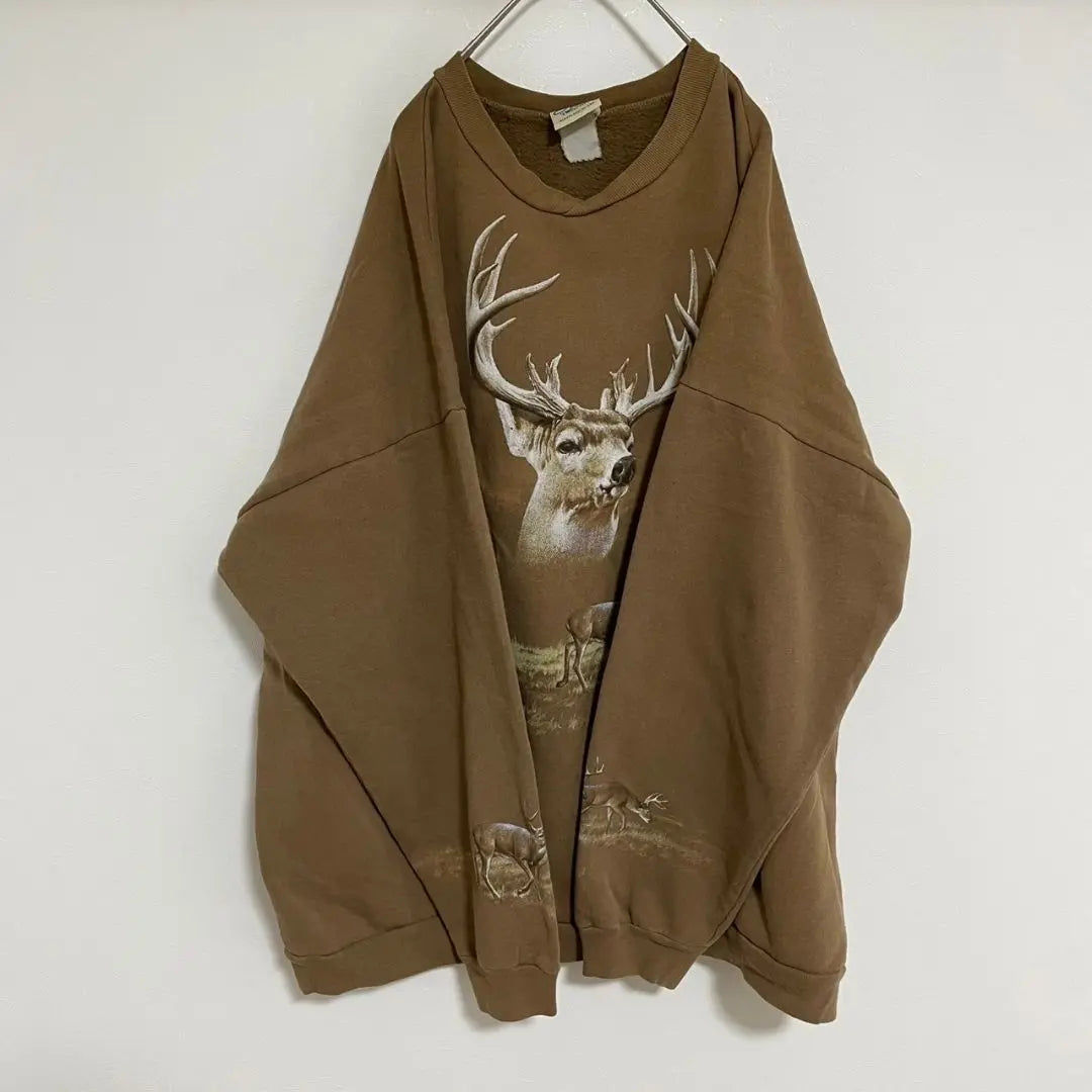 YAO40 [US Import] Sweatshirt (Trainer) [Equivalent to Men's 2XL] Long Sleeve Brown