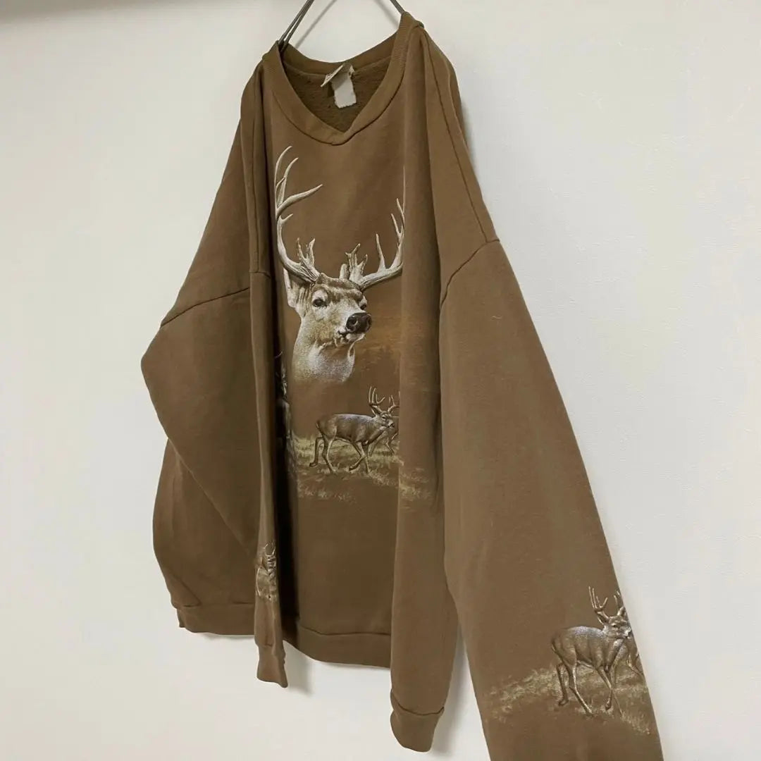 YAO40 [US Import] Sweatshirt (Trainer) [Equivalent to Men's 2XL] Long Sleeve Brown