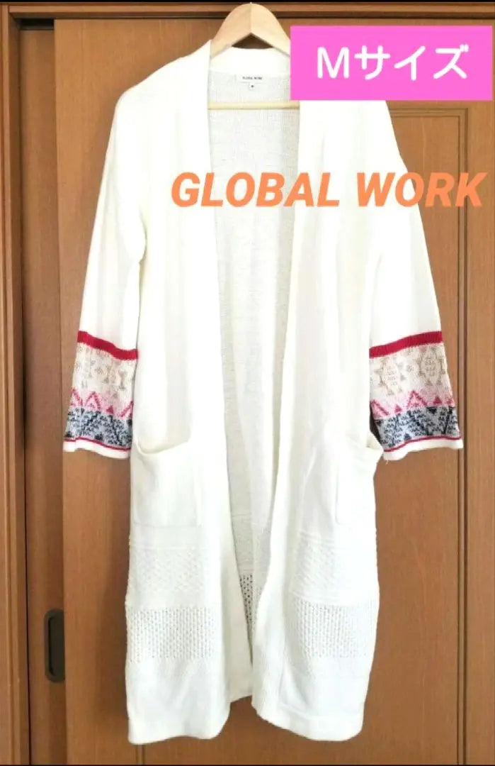 ♥️Global Work Cardigan♥️Long Cardigan M White Spring