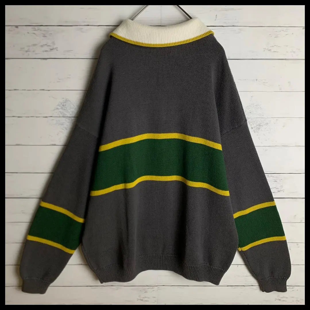 [Very popular L size] Supplier Big Logo Half Zip Hard to obtain Knit/95