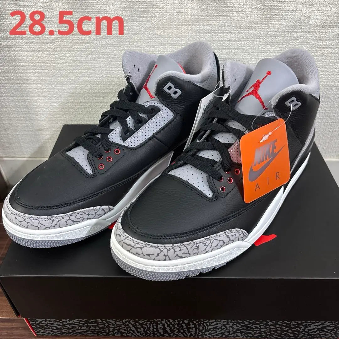 Air Jordan 3 Retro "Cemento negro" 28,5 cm