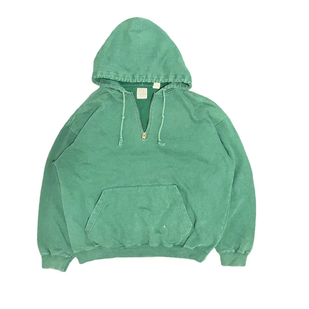 90s~ old GAP L Green half zip hoodie sweatshirt