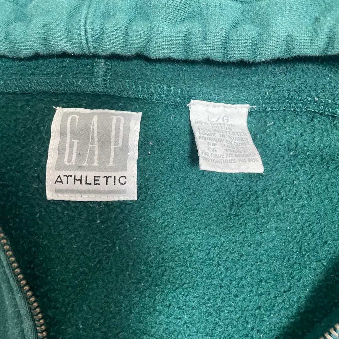 90s~ old GAP L Green half zip hoodie sweatshirt