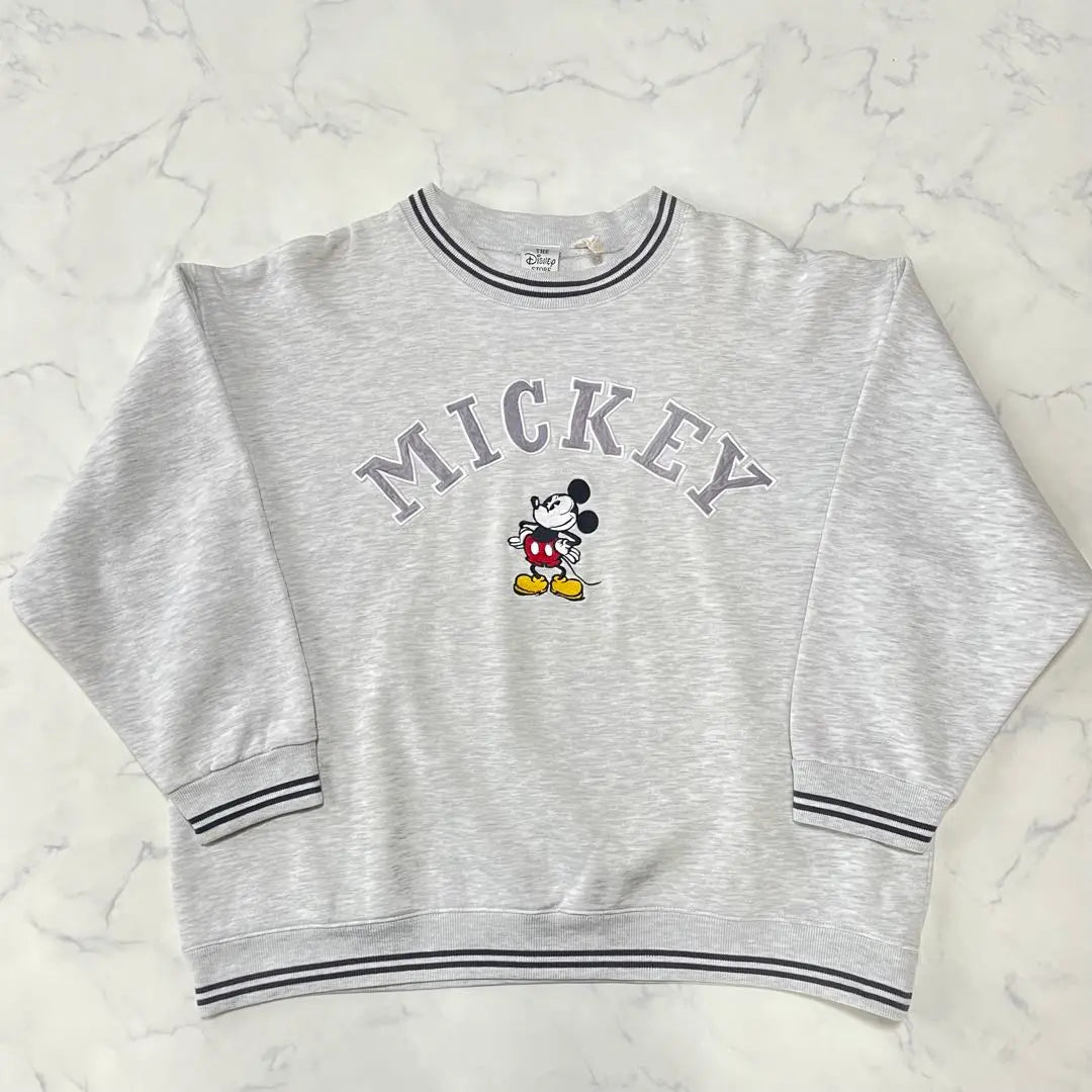 [Rare] Disney Sweatshirt Sweatshirt Embroidered Mickey Vintage