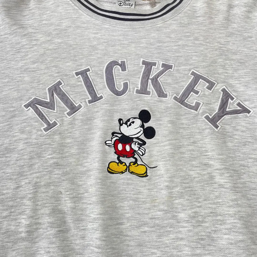 [Rare] Disney Sweatshirt Sweatshirt Embroidered Mickey Vintage