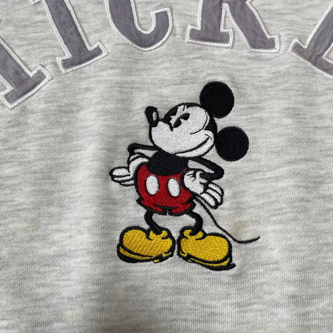 [Rare] Disney Sweatshirt Sweatshirt Embroidered Mickey Vintage