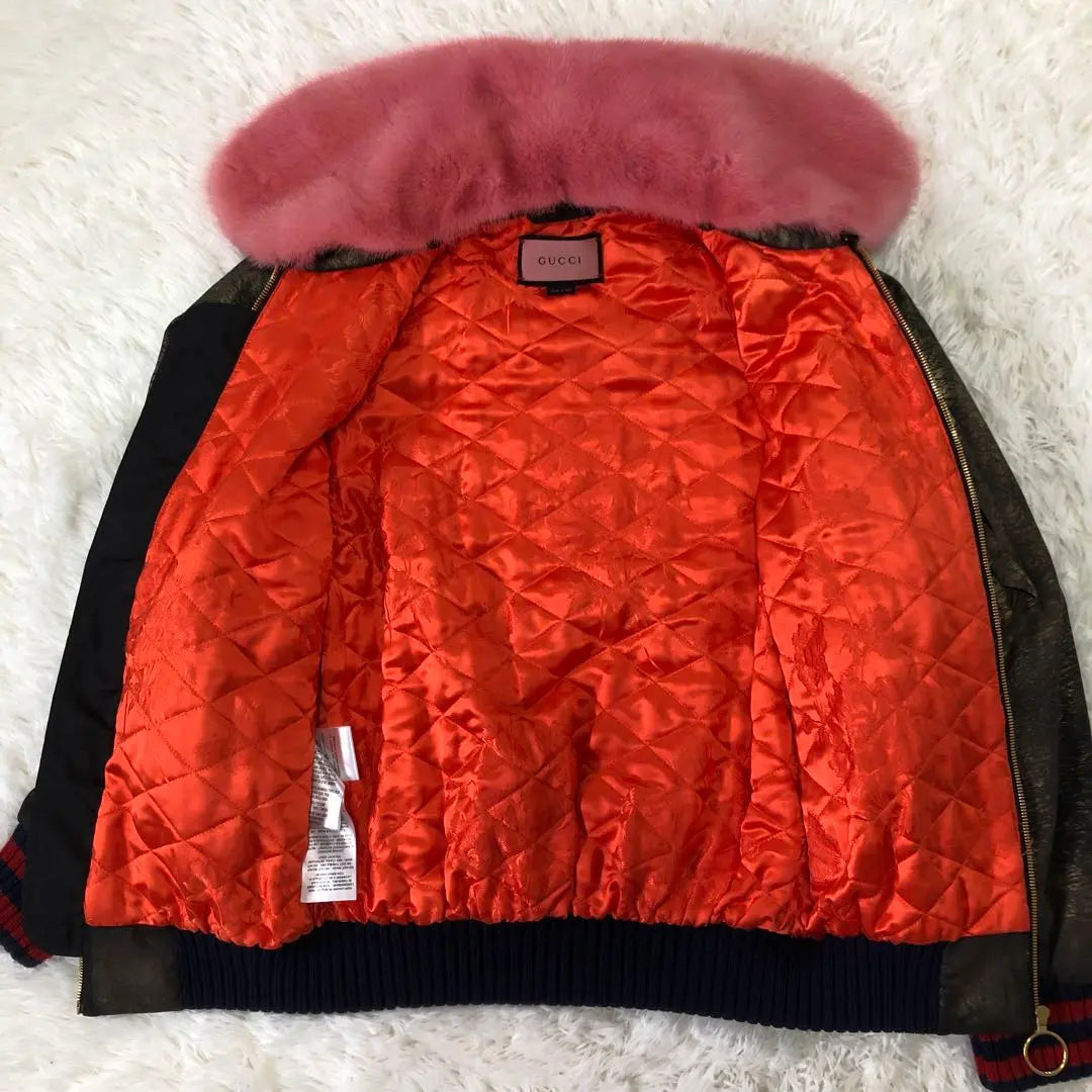 [Extremely beautiful condition] Rare GUCCI Ghost Bomber Jacket Current