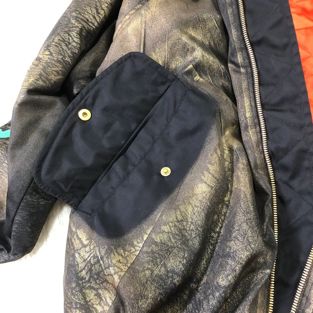 [Extremely beautiful condition] Rare GUCCI Ghost Bomber Jacket Current