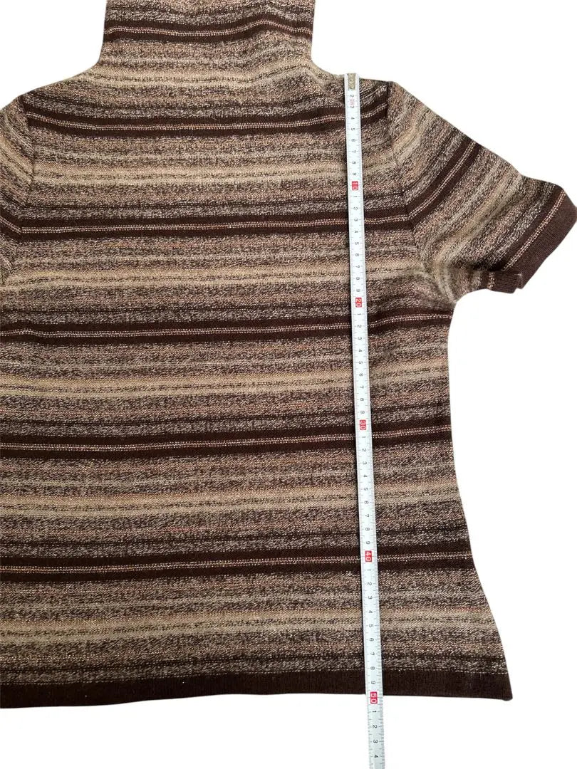 UNTITLED M size stripe short sleeve knit