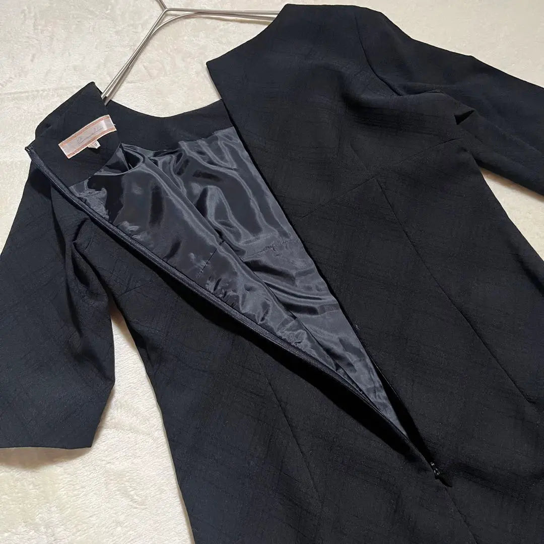 [Good condition] Ceremony suit, tweed, set-up, dress, size 11, black