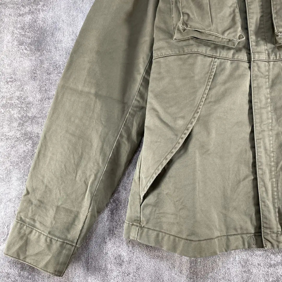 Lui's Military Jacket Printed Damaged Khaki Men's