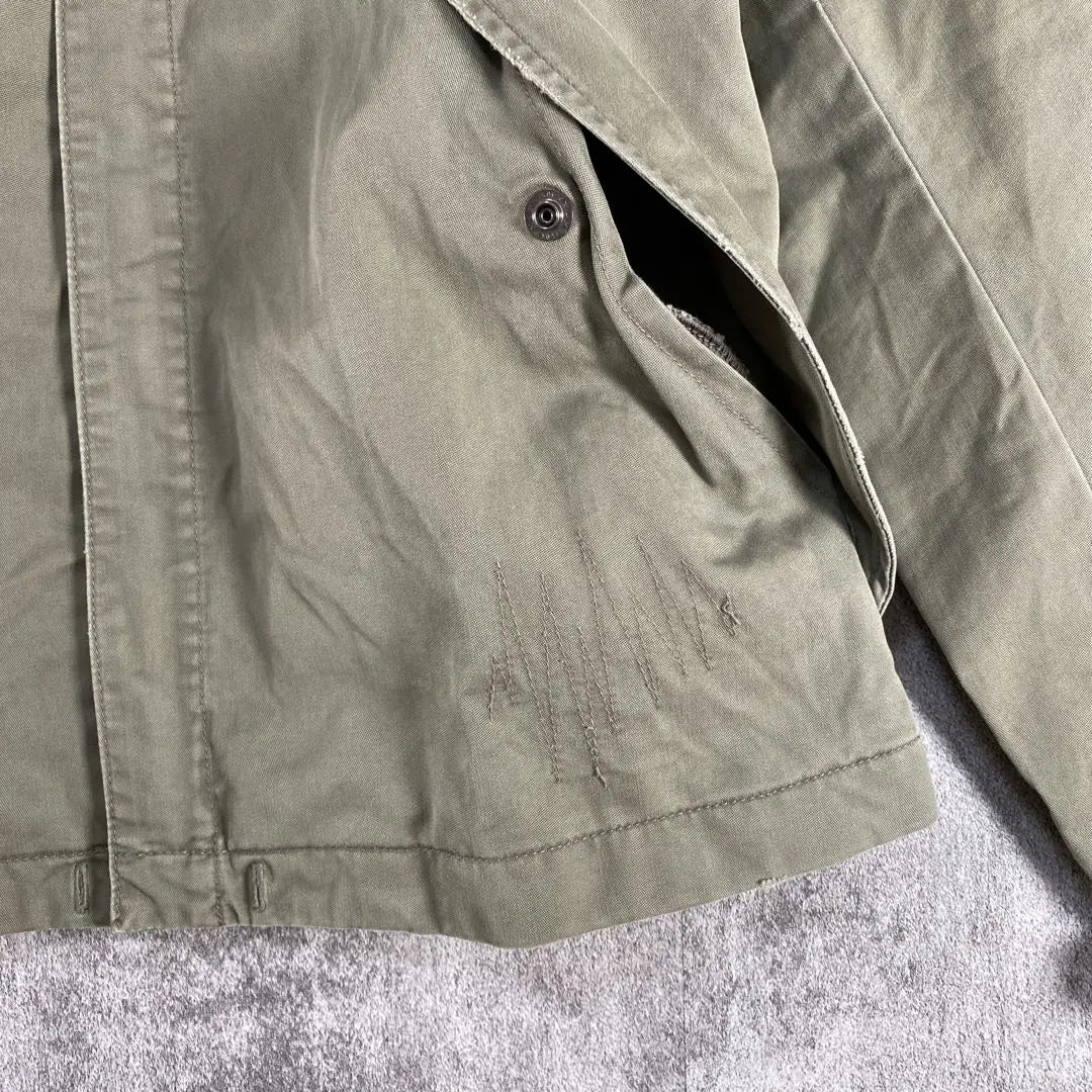 Chaqueta militar de Lui con estampado de caqui dañado para hombre