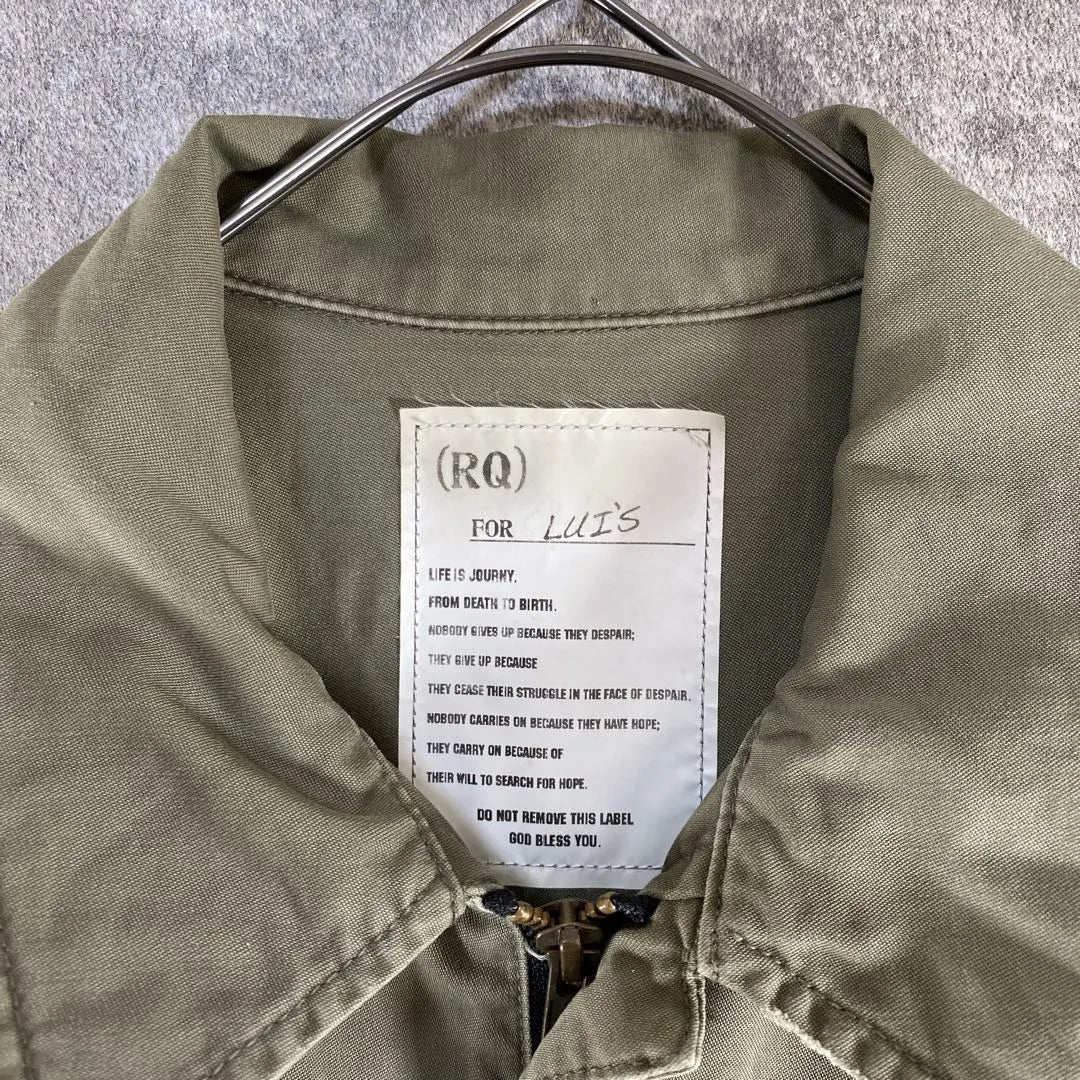 Lui's Military Jacket Printed Damaged Khaki Men's