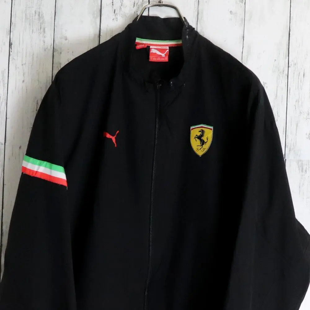 PUMA x Ferrari Double Name Embroidered Zip-Up Nylon Jacket