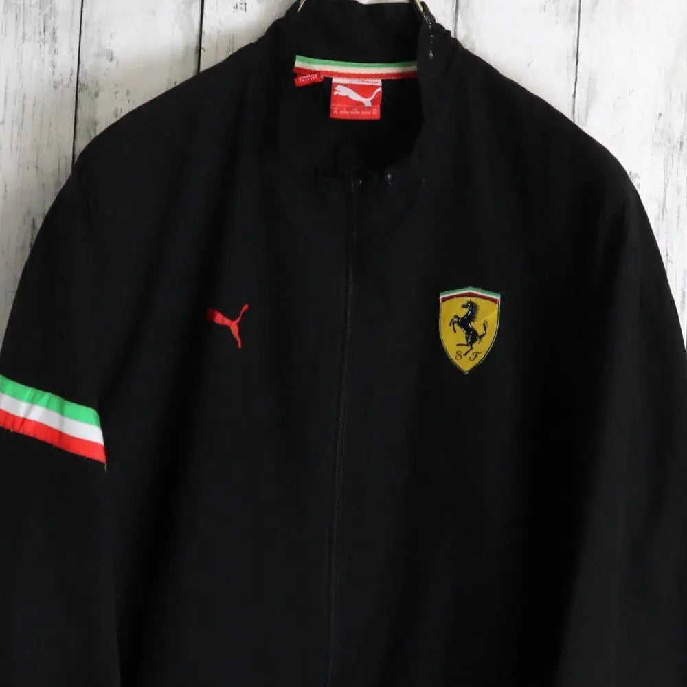 PUMA x Ferrari Double Name Embroidered Zip-Up Nylon Jacket