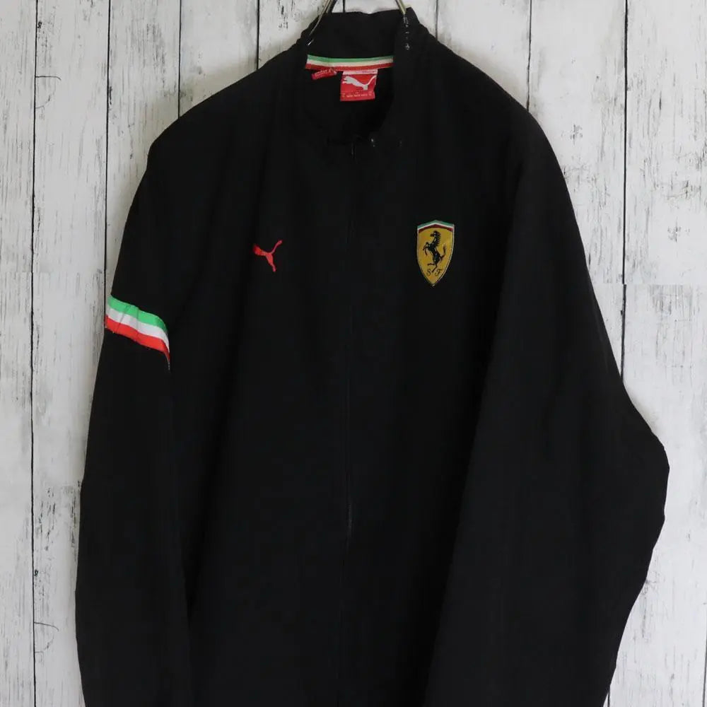 PUMA x Ferrari Double Name Embroidered Zip-Up Nylon Jacket