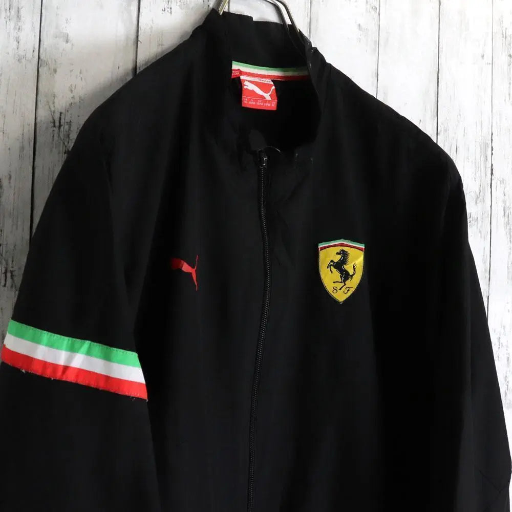 PUMA x Ferrari Double Name Embroidered Zip-Up Nylon Jacket