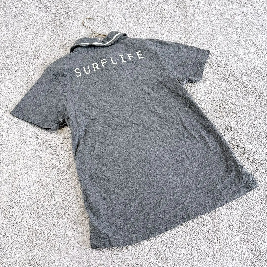 Surf Life Polo Shirt M Gray 100% Cotton