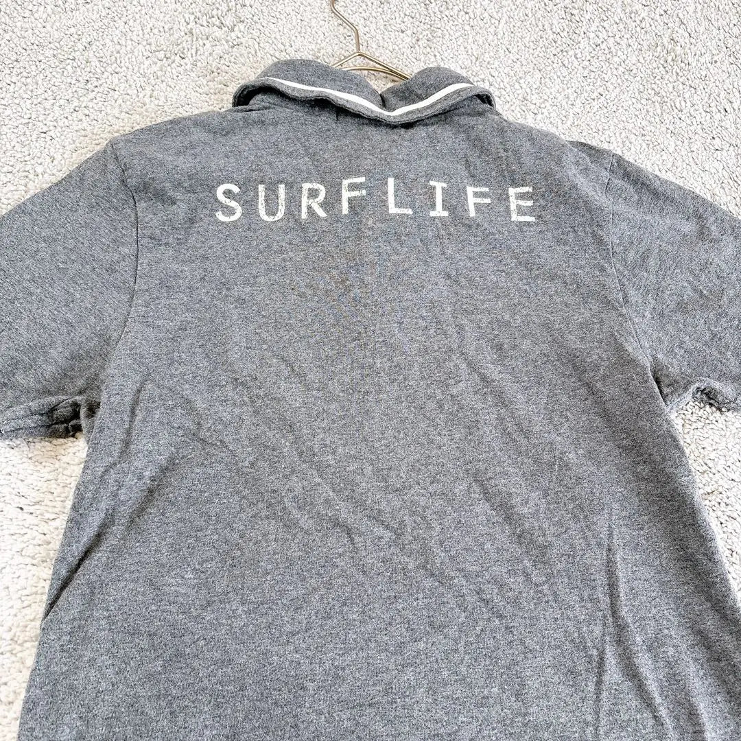 Surf Life Polo Shirt M Gray 100% Cotton