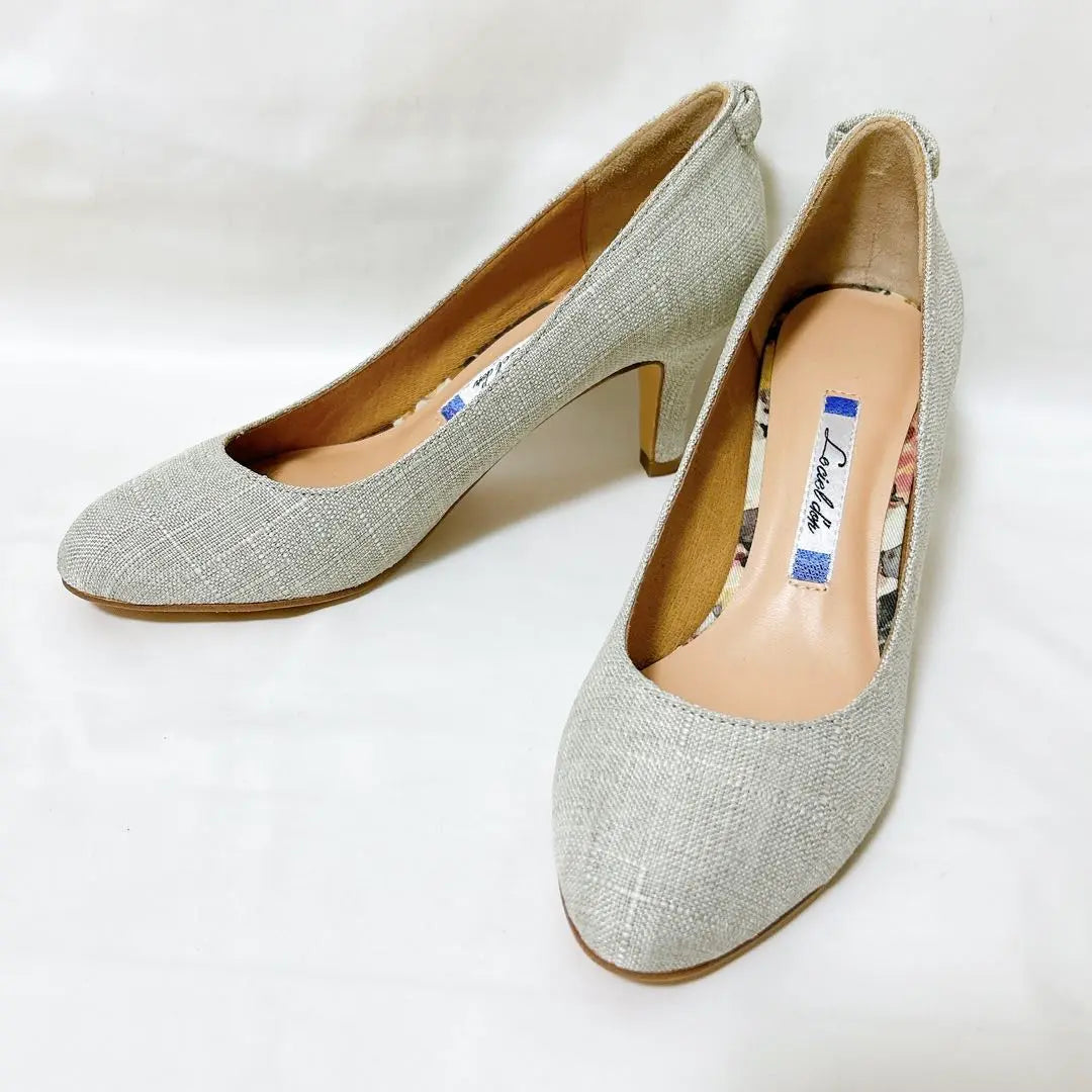 [Good condition] le ciel d'on pumps 23.0 beige fabric