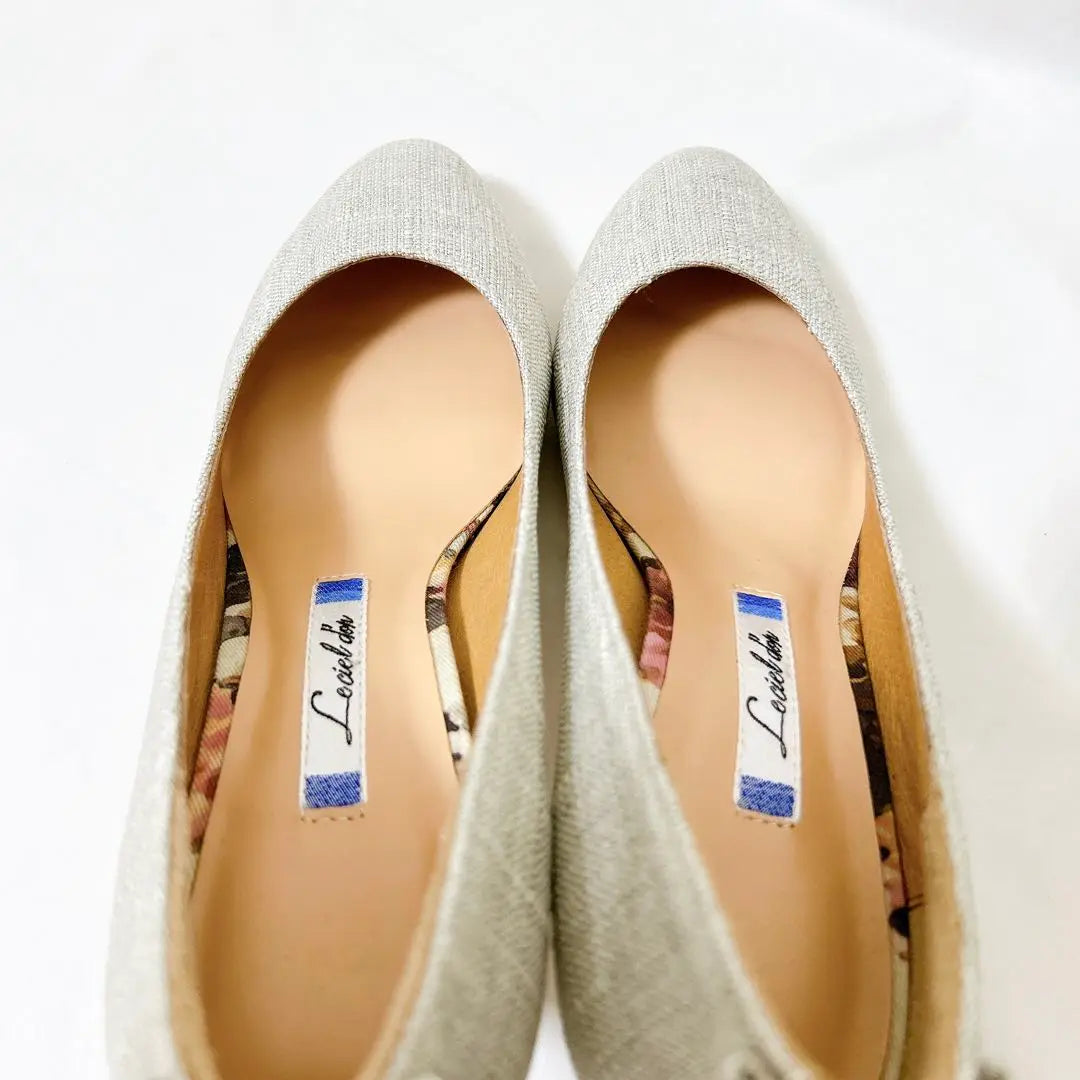 [Good condition] le ciel d'on pumps 23.0 beige fabric