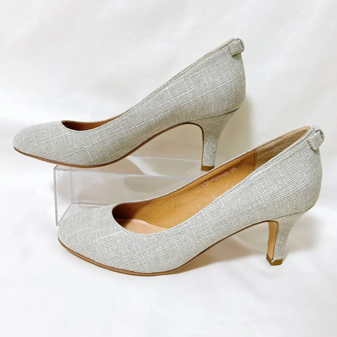 [Good condition] le ciel d'on pumps 23.0 beige fabric