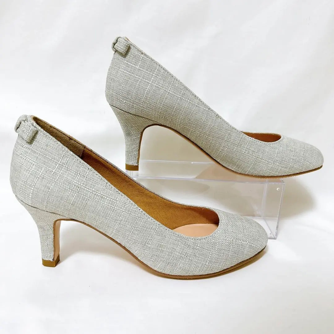 [Good condition] le ciel d'on pumps 23.0 beige fabric