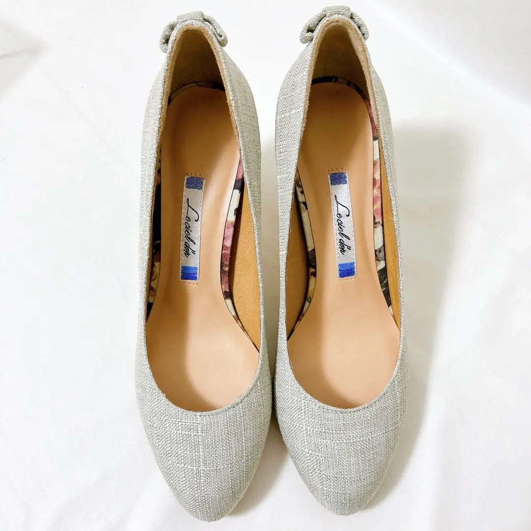 [Good condition] le ciel d'on pumps 23.0 beige fabric