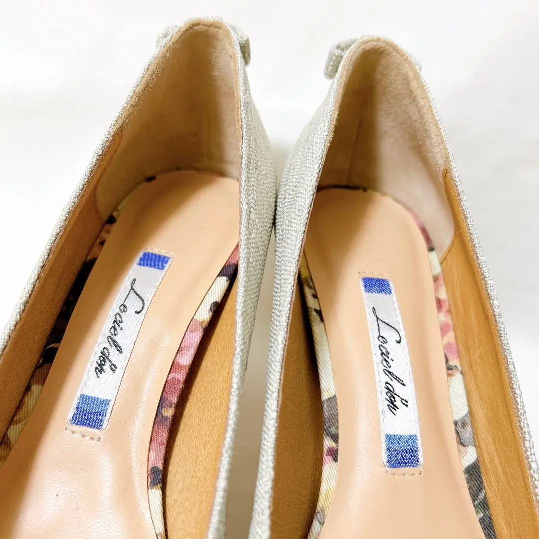 [Good condition] le ciel d'on pumps 23.0 beige fabric