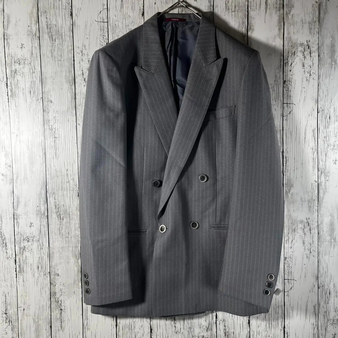 Double jacket, striped, light gray, stylish old clothes