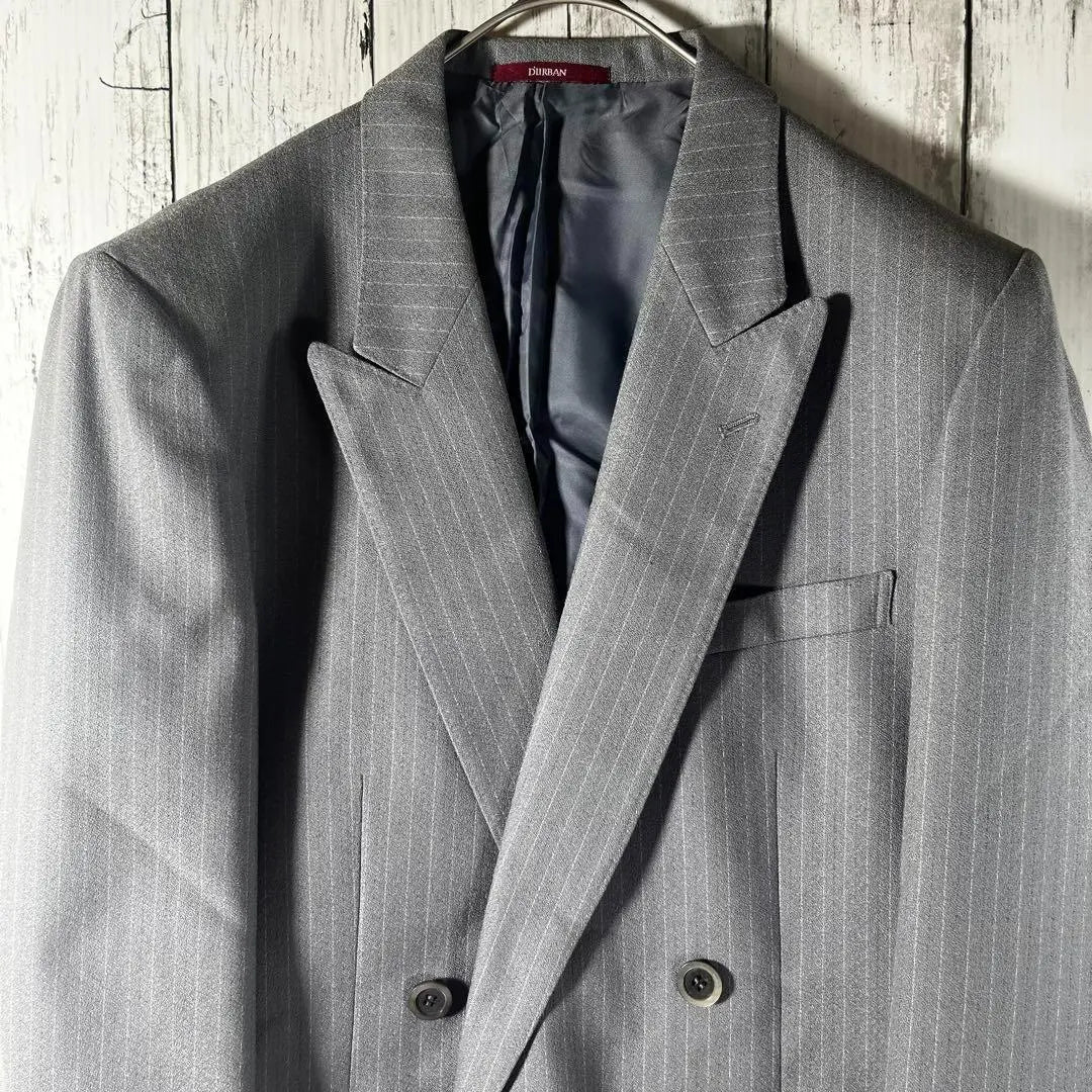 Double jacket, striped, light gray, stylish old clothes