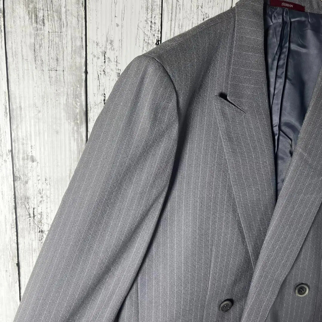 Double jacket, striped, light gray, stylish old clothes