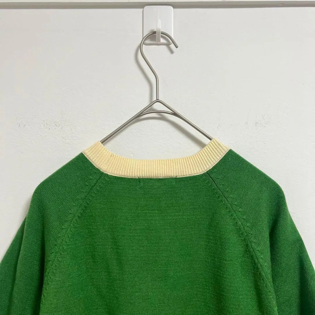 [Classical Elf Classical Elf] Short Sleeve Knit 5 -minute Sleeve Green | 【CLASSICAL ELF クラシカルエルフ】　半袖ニット　5分袖　グリーン