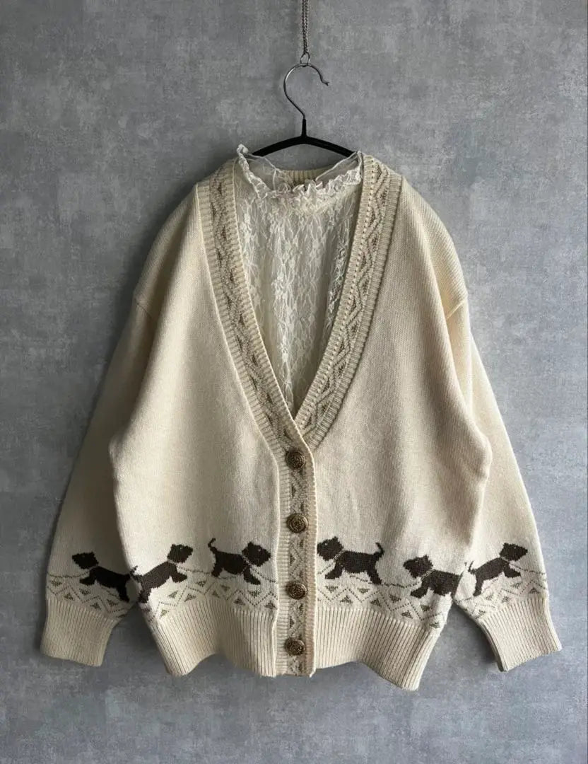 ❇️ Dog pattern cardigan