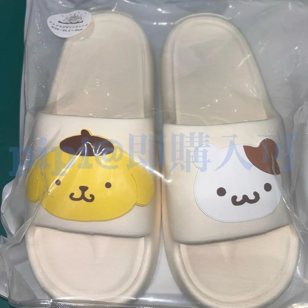 ⑨ Pudding muffins Face design slippers Puroland Sanrio