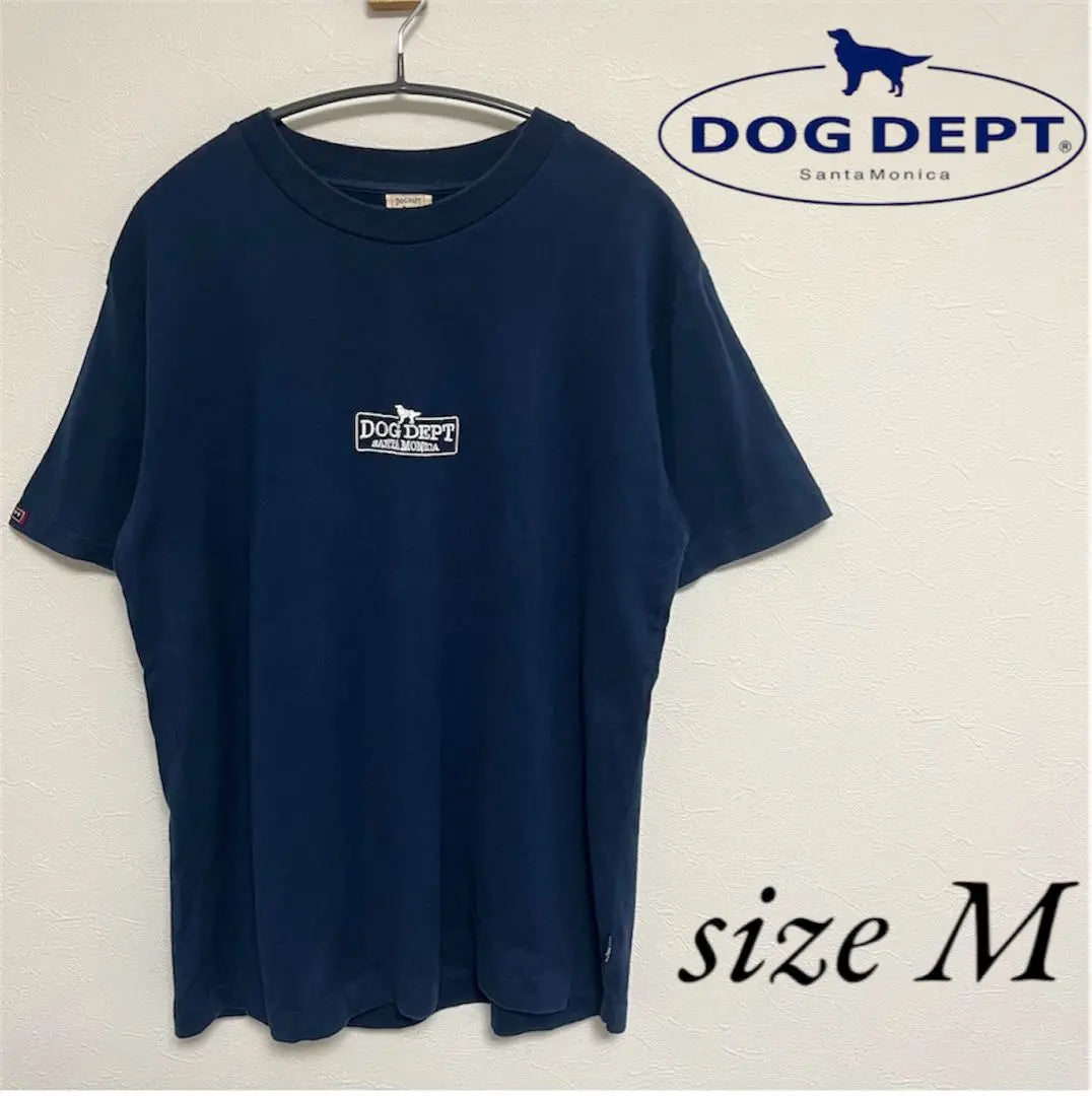 [DOG DEPT] Dog Dept logo embroidered T-shirt size M, made in Japan | 【DOG DEPT】 ドッグデプト　ロゴ刺繍 Tシャツ Mサイズ　日本製