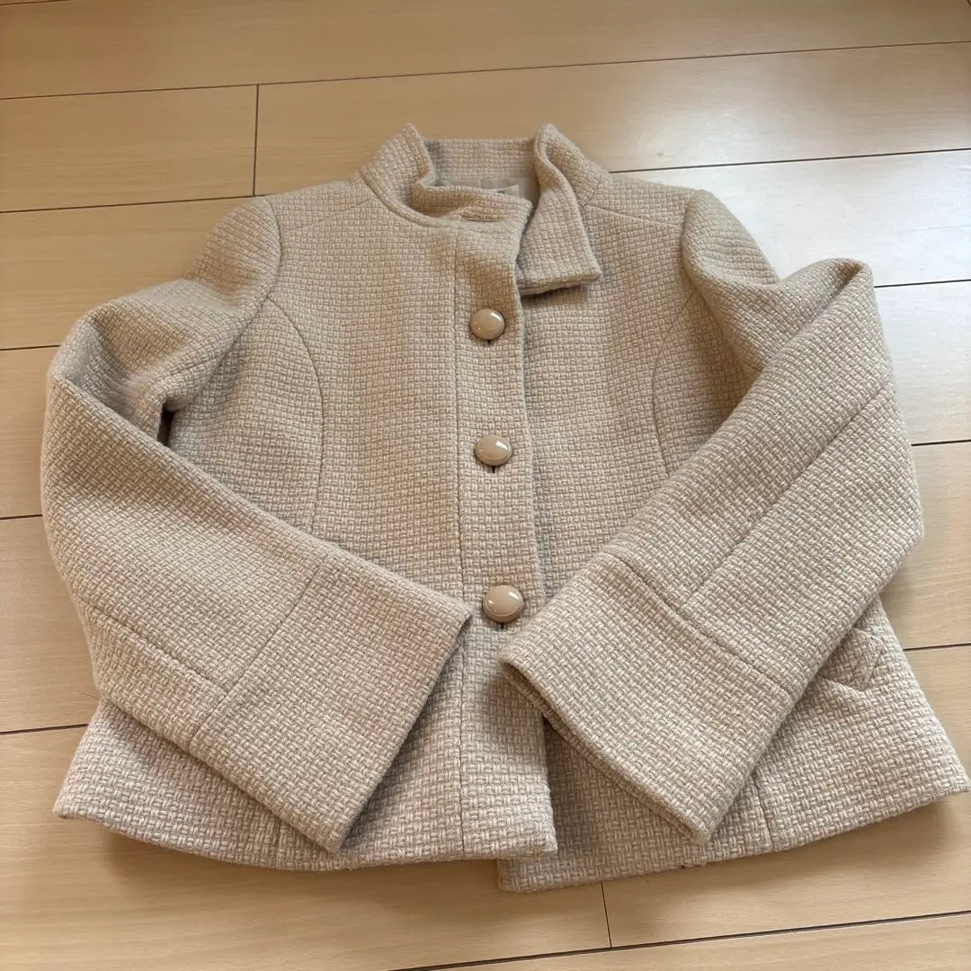 Chaqueta Natural Basic Beauty Bugy Tairard | ナチュラルベーシック ビューティ ベージュ ツイード テーラードジャケット