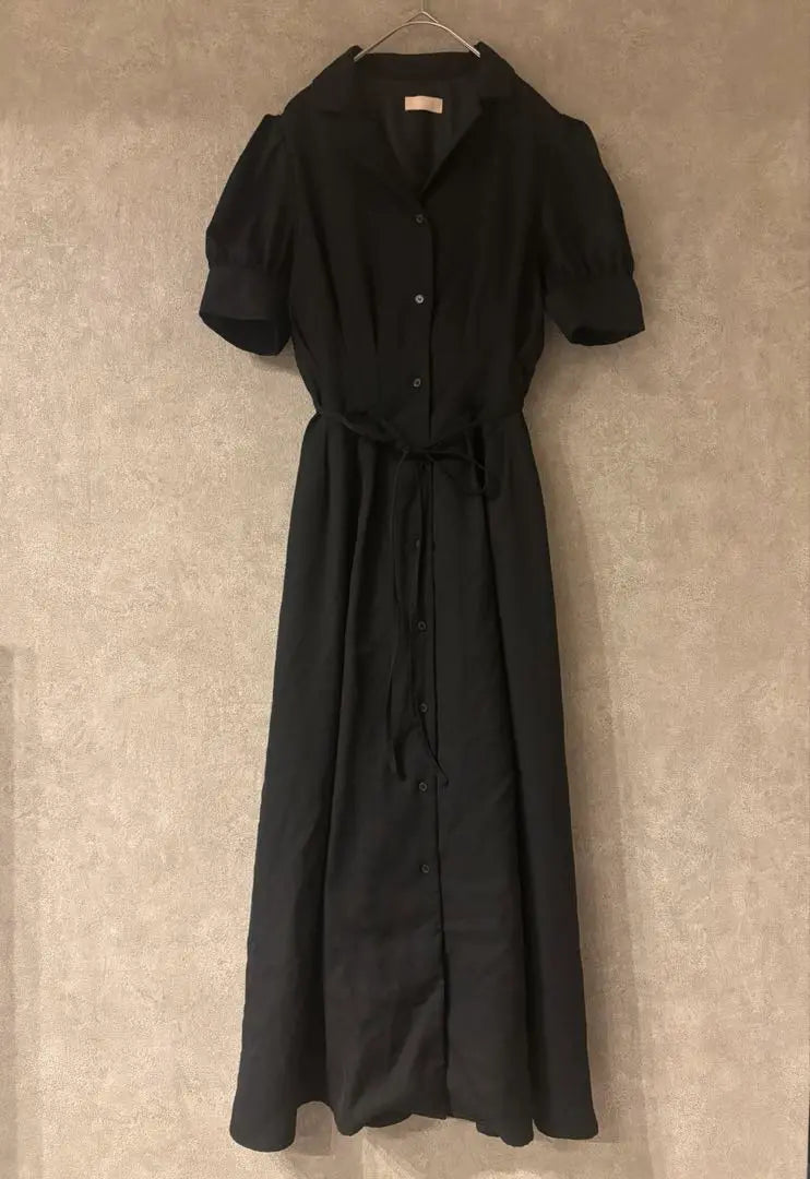 Rezexy Puff Sleeve Shirt Dress Web Exclusive Product Black F Good Condition