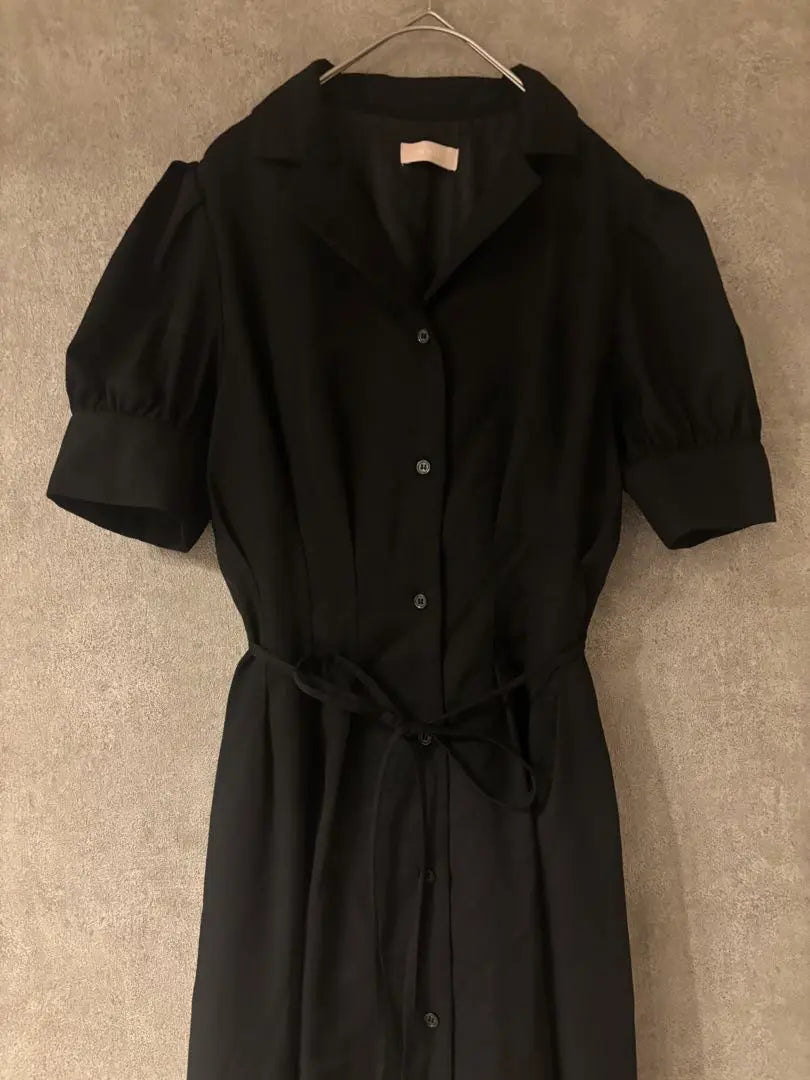 Rezexy Puff Sleeve Shirt Dress Web Exclusive Product Black F Good Condition