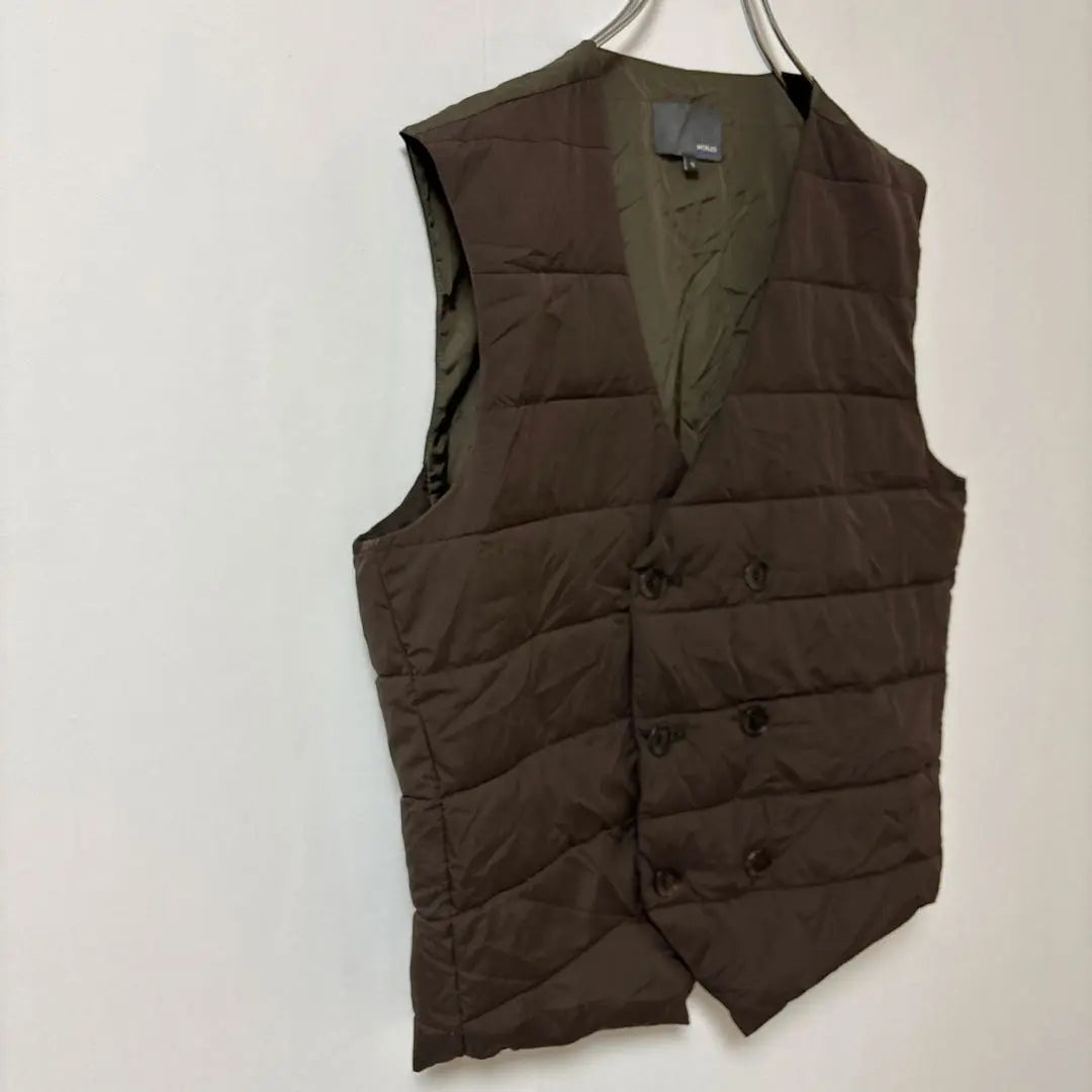 Beams Moreless M Quilted Vest Down Vest Light Brown