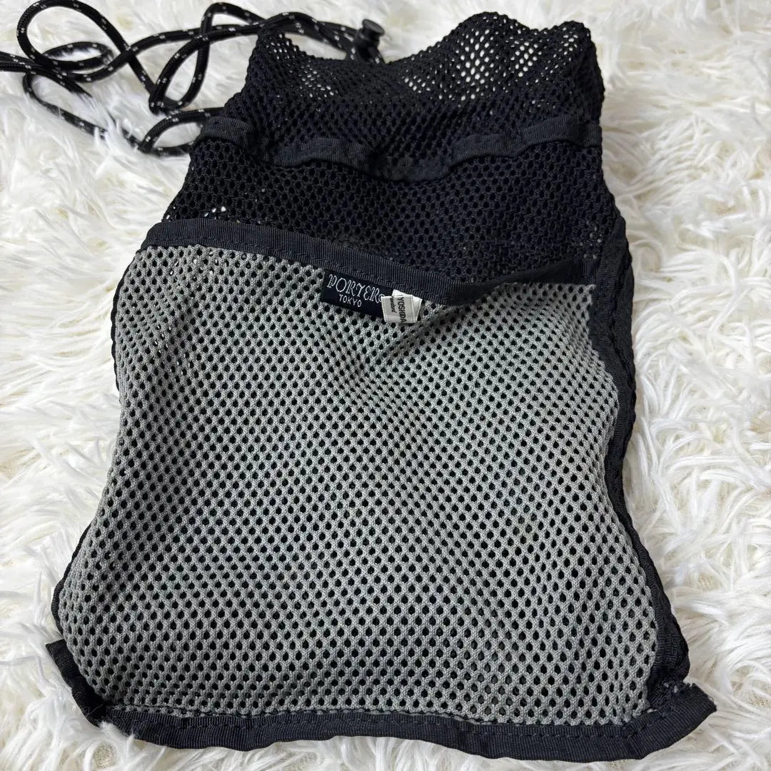 PORTER Sacoche Drawstring Mesh Beams B-Stamp Yoshida